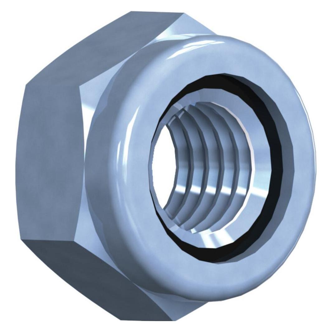 Reisser Sicherungsmutter, DIN 985, M 12, Stahl, verzinkt, blau passiviert, verpackt a 50 (M12) (31778)