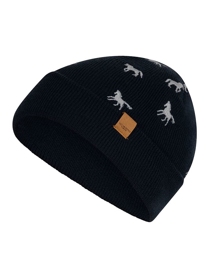 Salt and Pepper Beanie in Schwarz - 51 cm