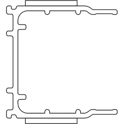 HSK Ersatzteile Wandanschlussprofil, Klett, Schwarz-matt, E100230-11-S-68 E100230-11-S-68