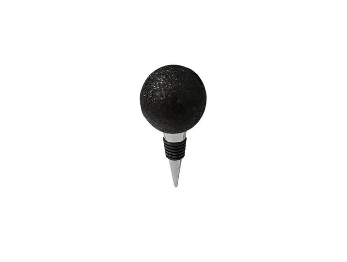Flaschenverschluss AM DESIGN Kugel , schwarz, B:5cm H:8cm L:5cm, Polyresin, Flaschenverschlüsse, Flaschenverschluss, 3er Set, 5x9 cm