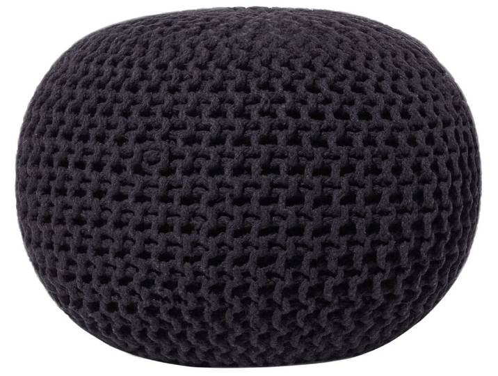 Pouf en tissu noir 50x35cm