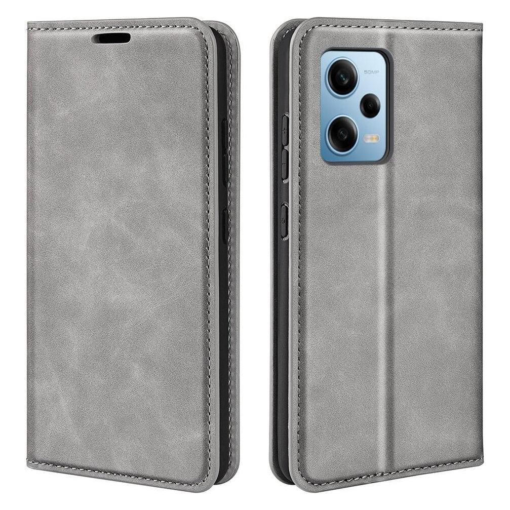 Cover-Discount Xiaomi Poco X5 Pro - Stand Flip Case Hülle grau (Xiaomi Poco X5 Pro, Xiaomi Redmi Note 12 Pro 5G) (660129947D)