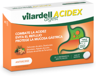 Vilardell Digest Acidex Mint Flavor 24 Chewable Tablets