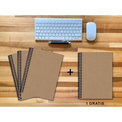 A 4 Notizbuch - Set, 3+1 gratis, Luxury 80 Seiten MUSKAT Designerecycling, to do