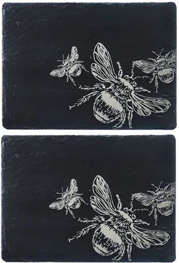 Selbrae House Just Slate Company Set of 2 Bee Slate Placemats