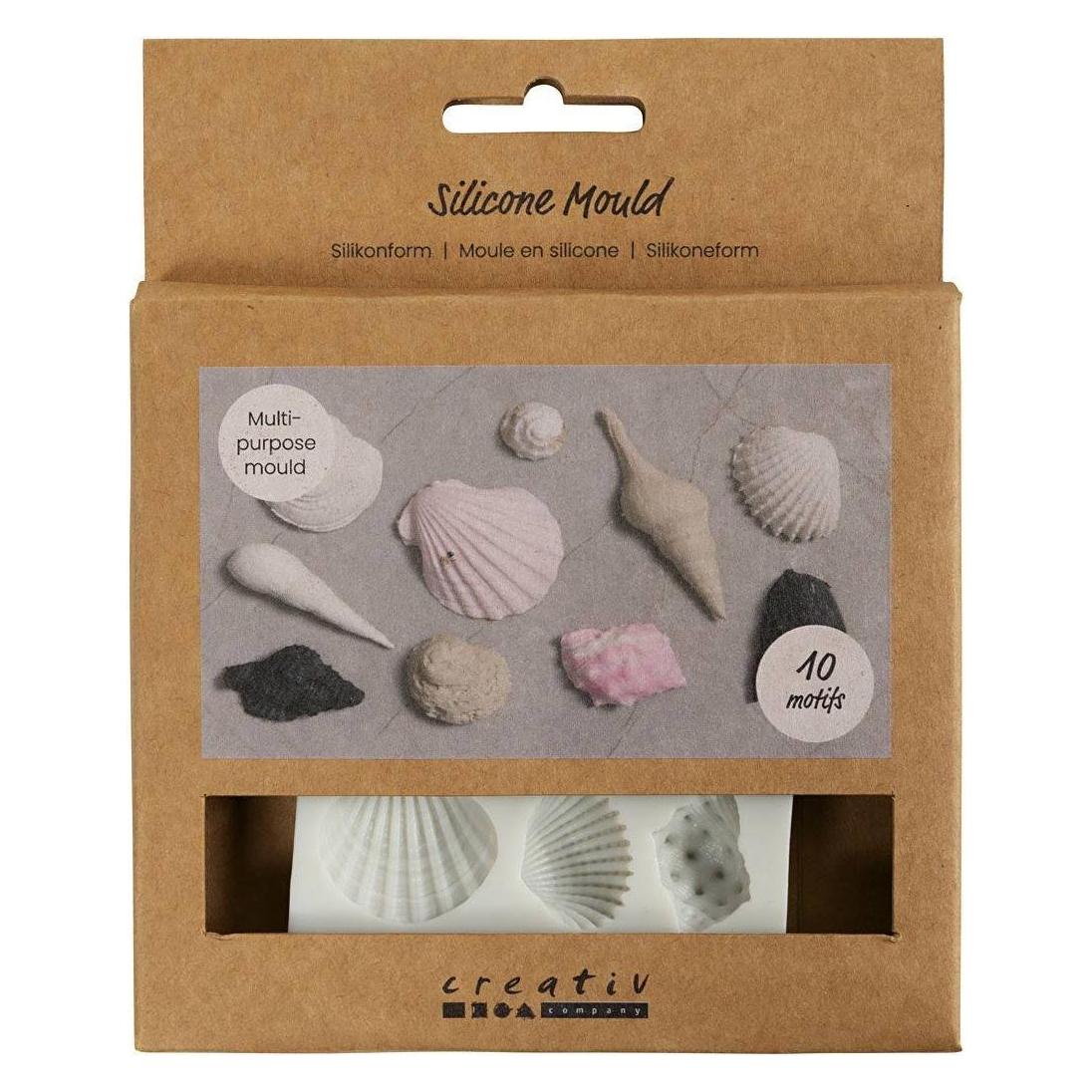Creativ Company Versiegelung Giessformen Silikon Muscheln, 10 Motive (2.80 x 2 x 1 cm) (37191)