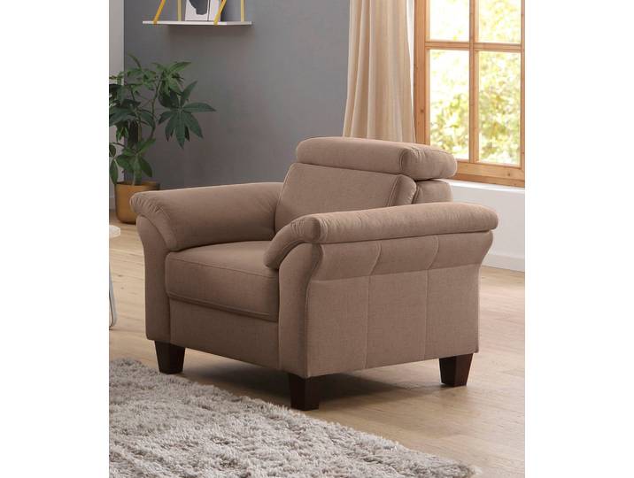 Sessel GOODPRODUCT Arngast , beige (dunkelbeige), B:101cm H:84cm T:93cm, Luxus-Microfaser (100% Polyester);Luxus-Microfaser Lederoptik (100% Polyester), ;Struktur fein (100% Polyester), Sessel, Sessel, Inclusive Kopfteilverstellung und Federkern
