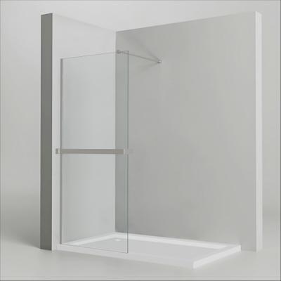 Walk-in-Dusche WELLTIME "Walk-In Trento Deluxe", transparent (chromfarben), B:100cm H:190cm, Duschwände, 8mm ESG und Antikalkversiegelung