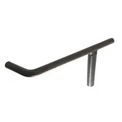 Drechselmeister Handauflage Rundstahl Gebogen 350mm, Zapfen 30 mm