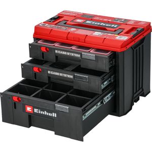 Einhell Sortimentskasten E-Case, 4540047, 44 x 34 x 32,2cm, Kunststoff, mit 3 Schubladen