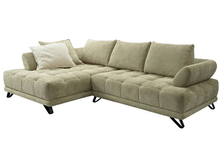 Ecksofa VINCI Polyester hellgrün