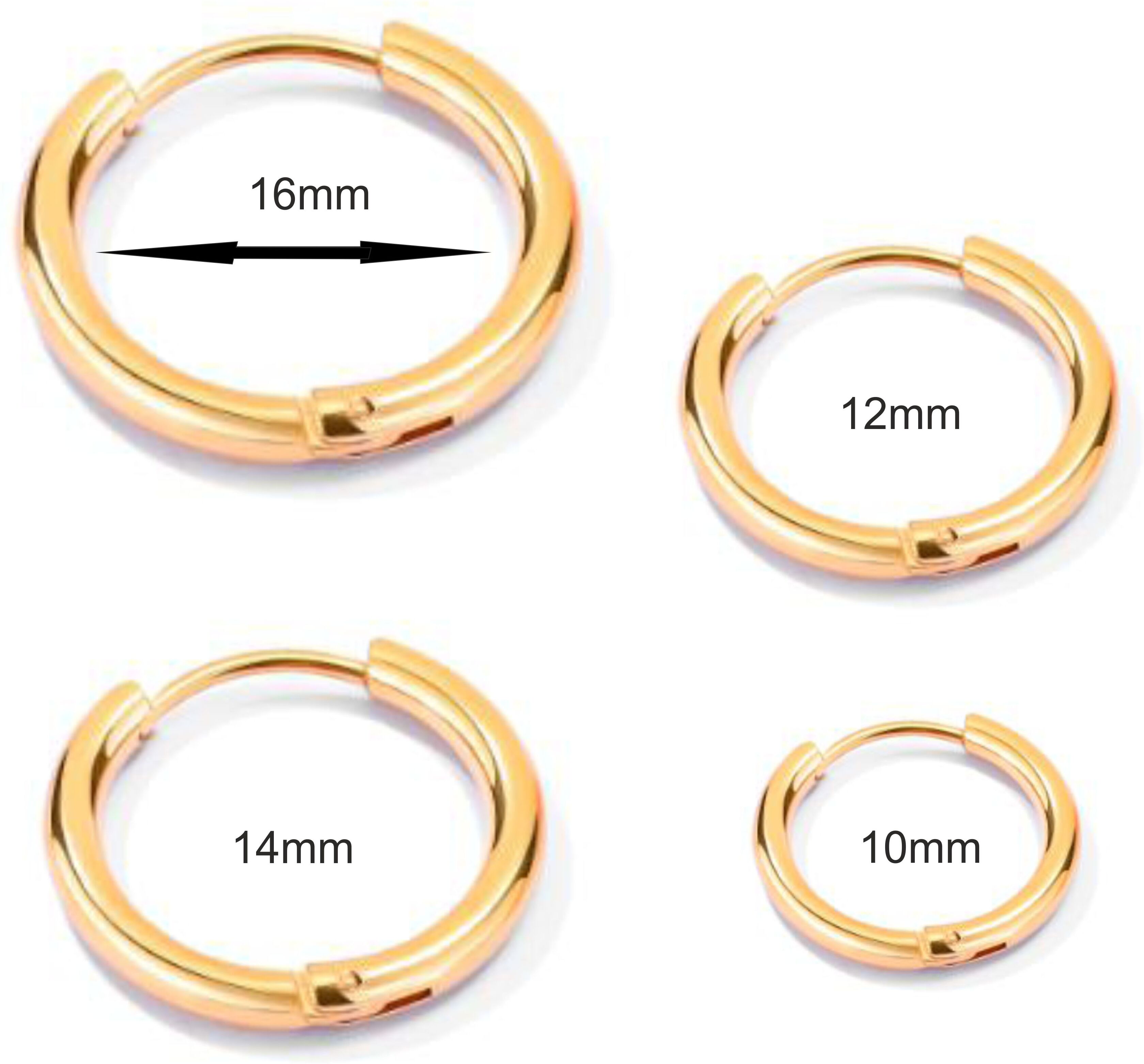 Single-Creole FIRETTI "Schmuck Geschenk Ohrschmuck einzeln Classic" Gr. 14, gold (gelbgoldfarben), Ohrringe, Damen, 14, Edelstahl, Single-Creole gelbgoldfarben 14, Edelstahl