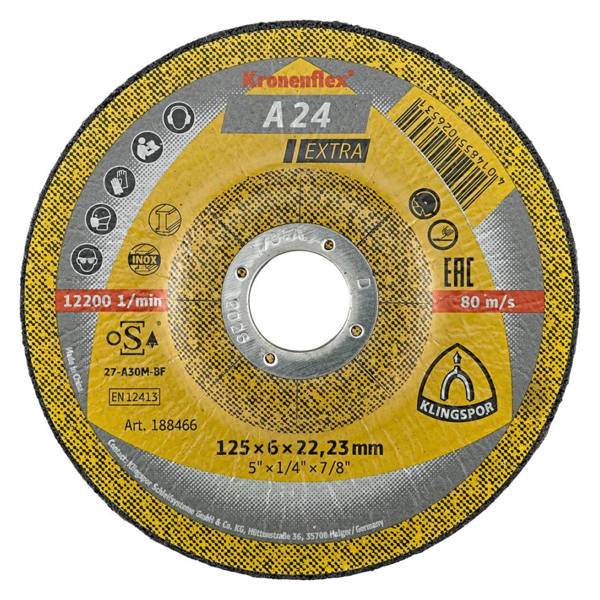 Klingspor Schruppscheibe A 24 Extra Ø 125x22,23 mm (188466)