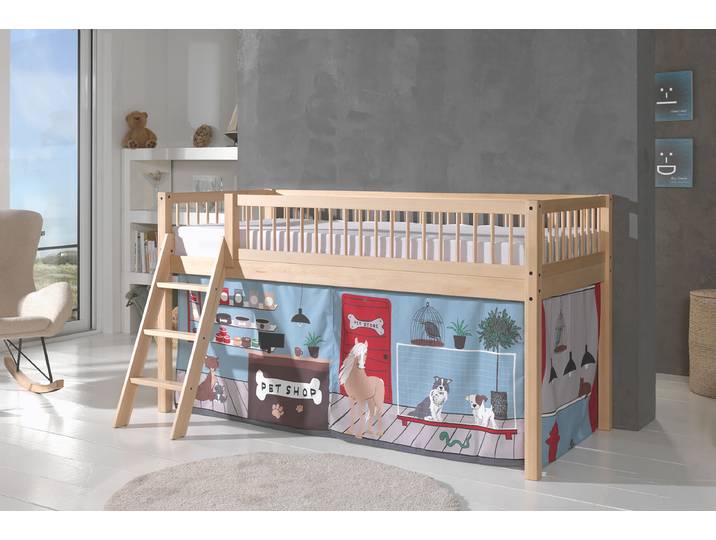 Lit mezzanine massif Forrest - Pet Shop 90 x 200cm Bois/Marron
