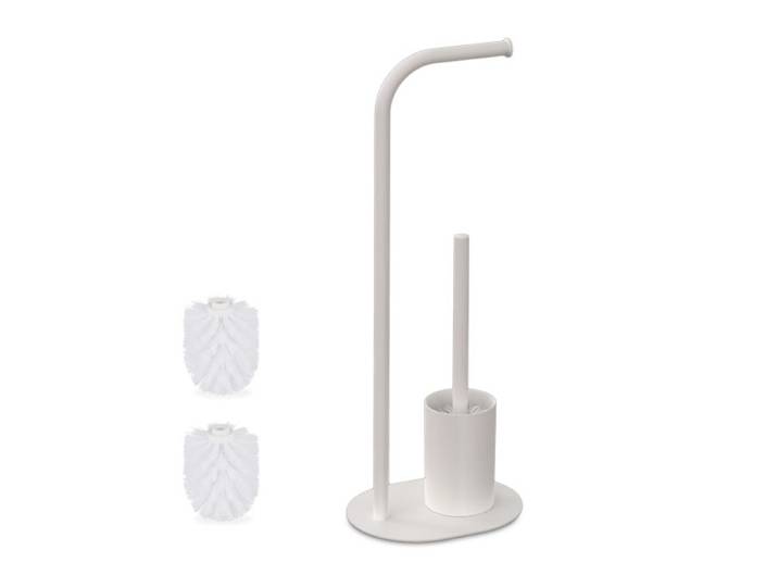 Relaxdays Toiletrolhouder met wc-borstel metaal