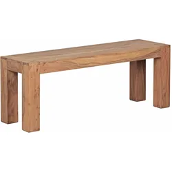 SITZBANK Massivholz Landhausstil handgefertigt, Beige 120x35x45 cm