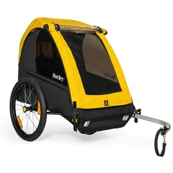 Burley BEE Double Kinderanhänger Gelb Schwarz Onesize – robuster, sicherer und kinderfreundlicher Fahrradanhänger kaufen bei Nubuk Bikes