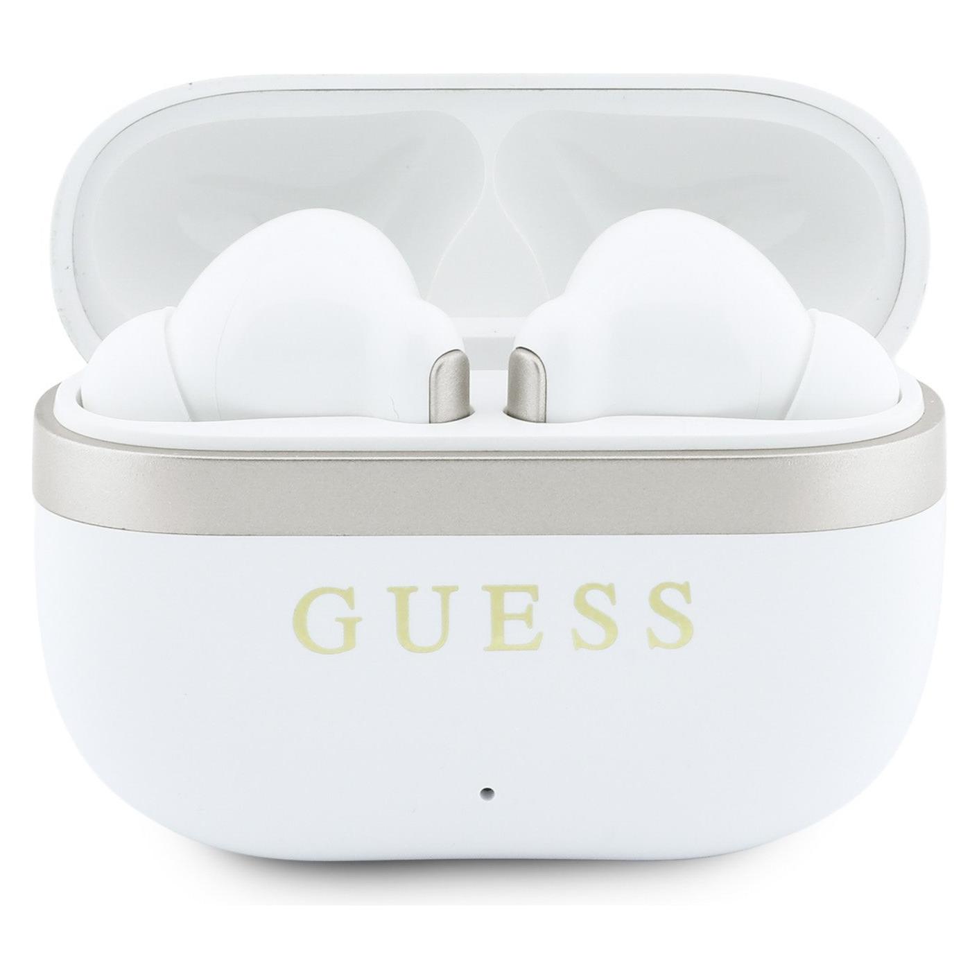 Guess Gold Line Glossy Finish TWS Wireless Earphones - white (16 h, Kabellos) (GUTWSN2HGGSH)