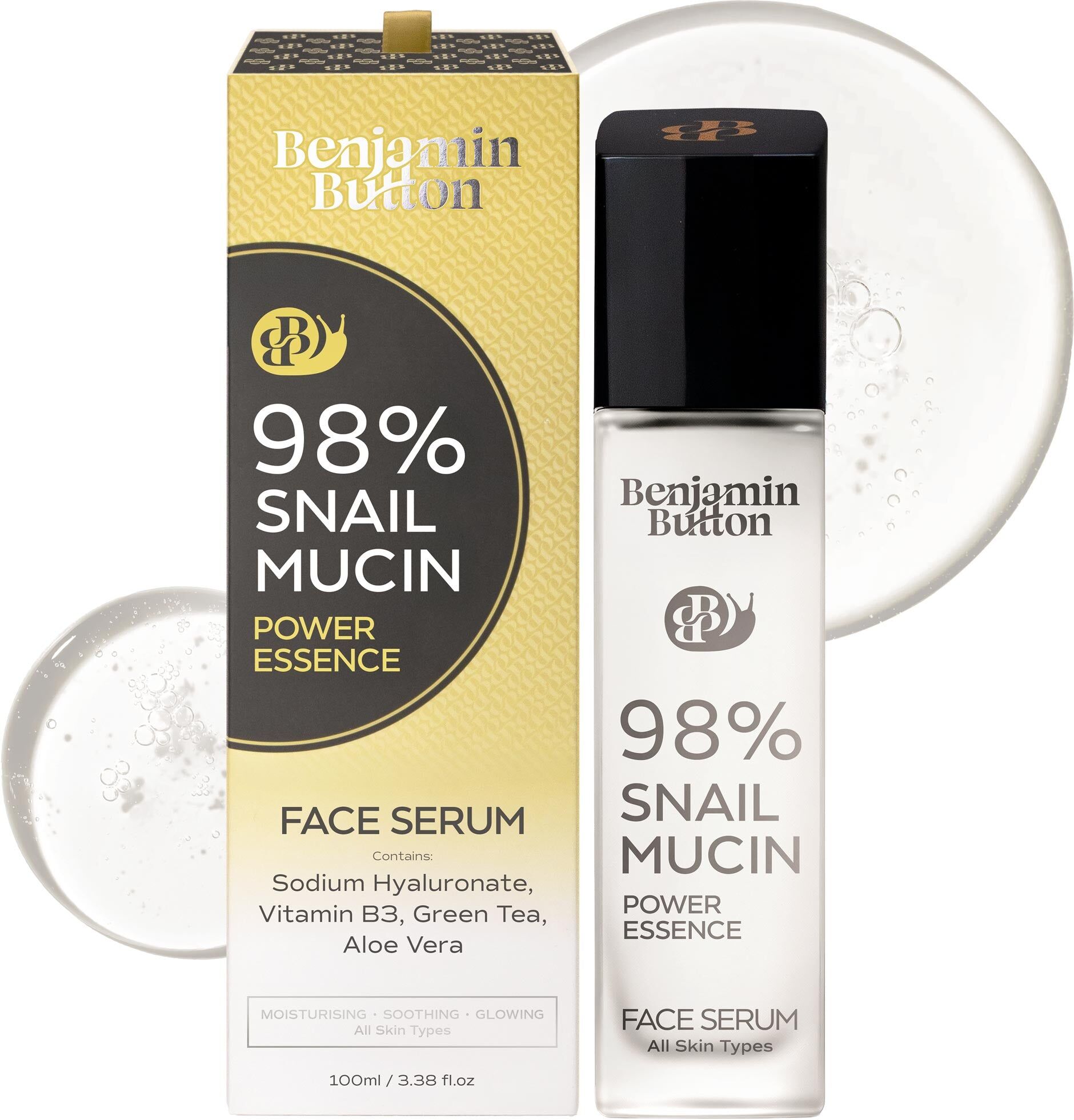 Snail Mucin Serum 98% - Hydrating Snail Secretion Serum - 100ml