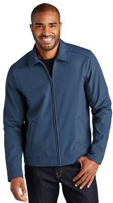 Port Authority J417 Mechanic Soft Shell Jacket in Dress Blue Navy size Small   Polyester