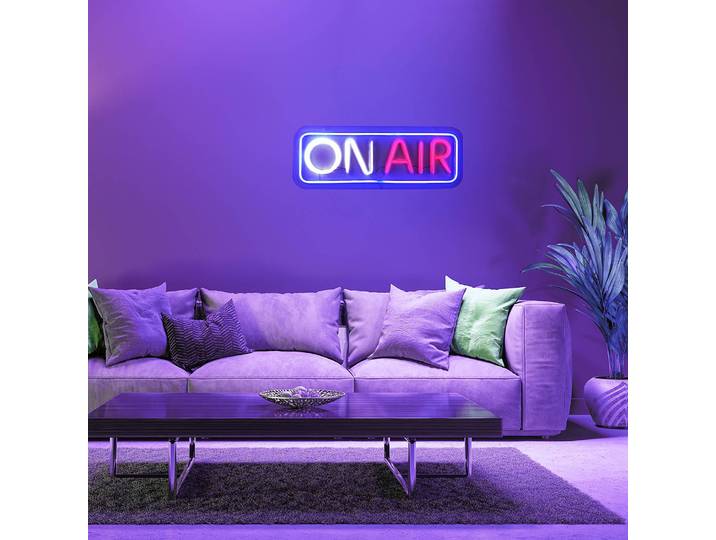 Lampe LED néon on air A pour chambre 60 x 1 x 22cm Multicolore