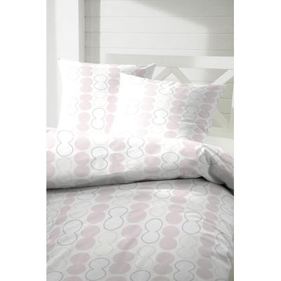 Bettwäsche PRIMERA "the chain", braun (weiß, braun), B/L: 135cm x 200cm, 1 Stk., 1 Stk., Perkal, B/L: 80cm x 80cm, 2 Stk., Perkal, Obermaterial: 100% Baumwolle, Bettwäsche, Bettwäsche, mit Kettenmuster