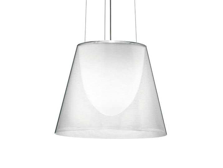 FLOS Designer Hängeleuchte KTRIBE, dimmbar, klar / transparent, für Wohn- / Esszimmer, Kunststoff, Design