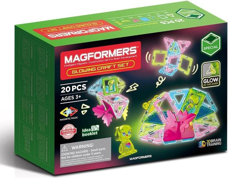 Magformers Gloeiende Creatie set, 20 stuks