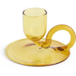 Tiny Curved Klassischer Kerzenhalter gelb