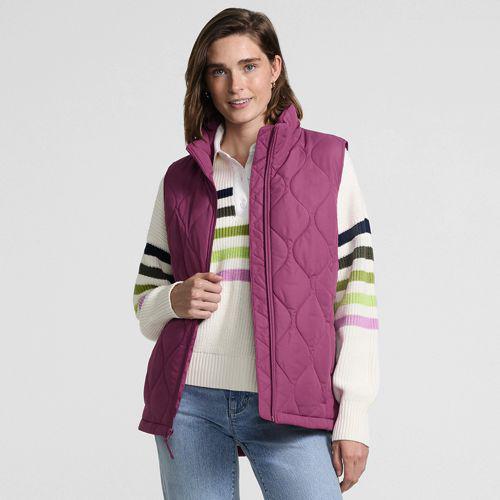 Isolierte FeatherFree™ Steppweste in Petite-Größe, Damen, size: petite, Rot, Polyester, by Lands' End