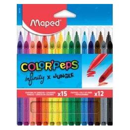 Maped Infinity-Set mit 15 Bleistiften + 12 Jungle-Markern (27x) (984744)
