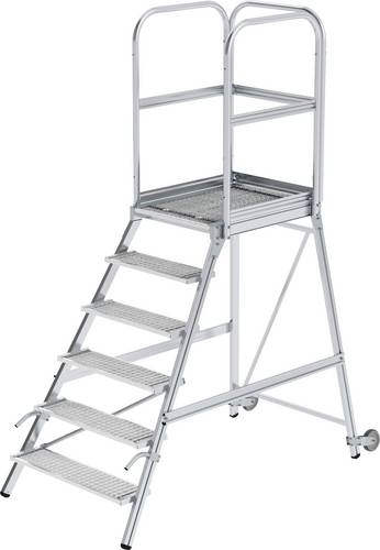 MUNK Günzburger Steigtechnik 58106 Aluminium Podesttreppe Montage mit Werkzeug Arbeitshöhe (max.): 3.5m