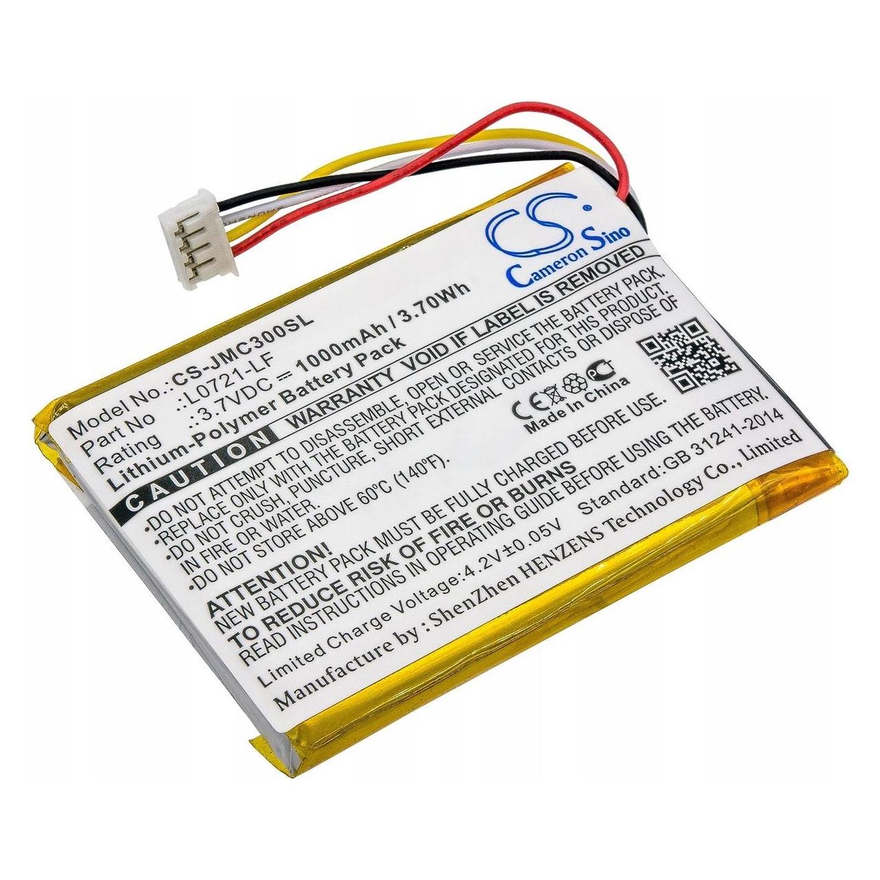 CS Cameron Sino Akumulator Bateria Typ L0721-lf Do Głośnika Jbl Clip 3 Clip 3an Clip 3sand / Cs-jmc300sl (1 Stk., 1000 mAh) (CAMERON SINO)