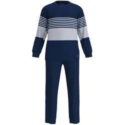 Tom Tailor Pyjama »Toledo« - Herren - Gr. S - blau/gestreift