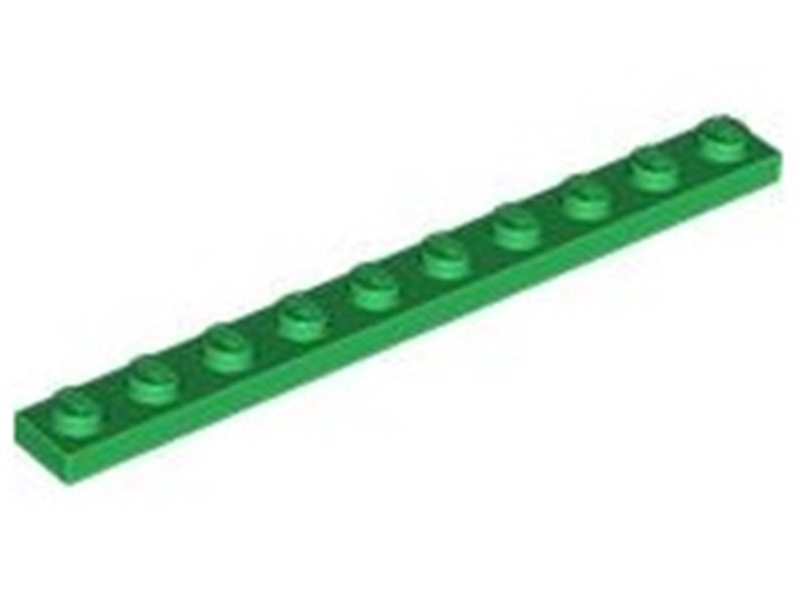 Lego 1x10 Platten 4477 - 250 Stück Grün