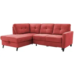 sit & more Ecksofa Valona Stoff Rot