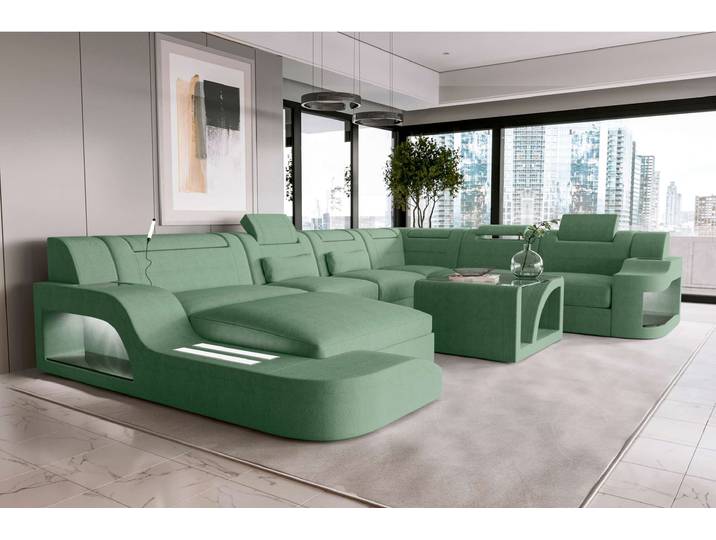 XXL Wohnlandschaft Palermo Stoffsofa