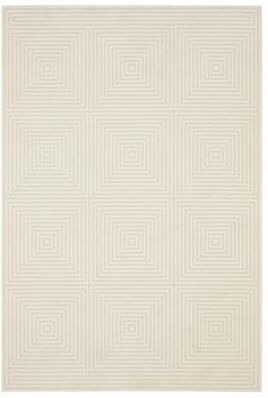 Style Haven Ripley Tone-on-Tone Geometric Ivory Mixed Pile Area Rug