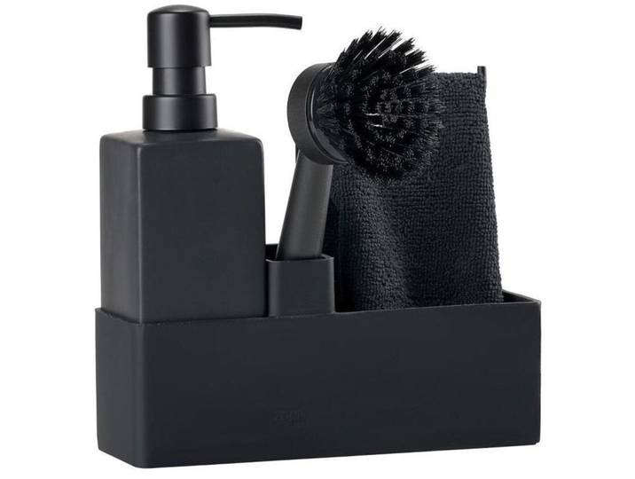 Zone Denmark Spültrogbutler-Set 19 x 20 cm Schwarz - Material: Silikon - 196