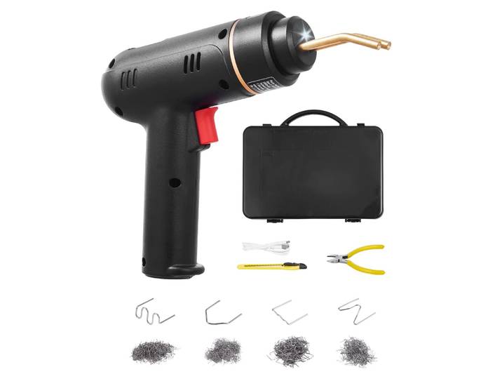 Appareil de soudage plastique VEVOR\, pistolet de soudage 120W\, kit de réparation plastique pour pare-chocs de voiture en plastique pour kayaks\, jouets