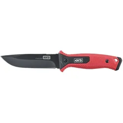 4K5 Zuverlässiges Messer mit feststehender Klinge, Messerschärfer, Rot, Schwarz