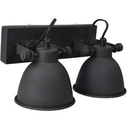 Wandleuchte industrielle doppelte Vintage schwarz