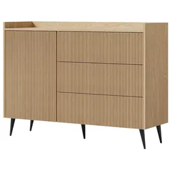 KOMMODE Arysa in Frühlings-Eiche Hellbraun 92/126/41 cm