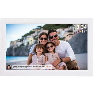 Denver Digitaler-Bilderrahmen PFF-1503W, mit WLAN, 15,6 Zoll Touchscreen, 16 GB interner Speicher, weiß