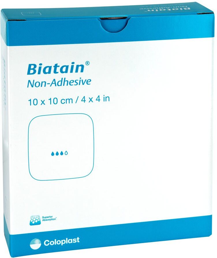 Biatain Schaumverband 10x10 cm nicht haftend