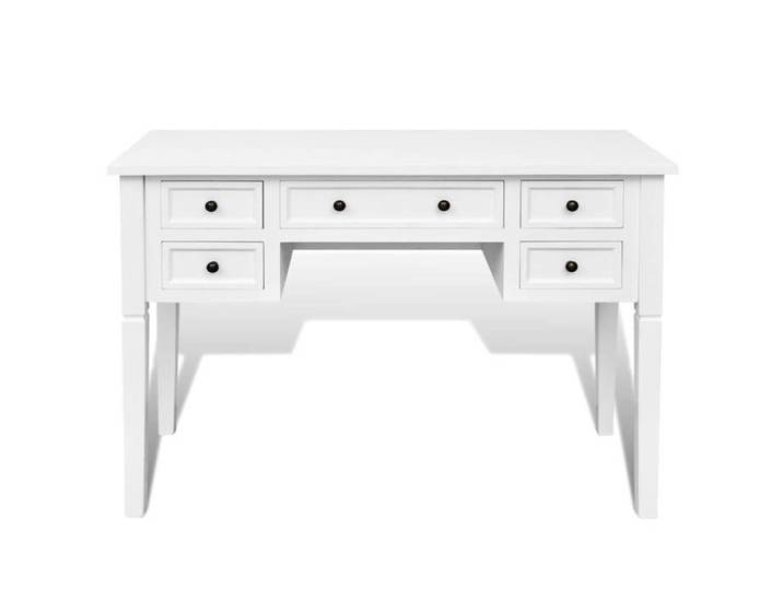 Bureau Blanc CLOUD Table à écrire Pour 1 personne blanc à 5 tiroirs BBB41