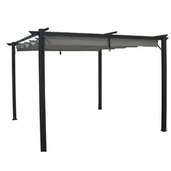 Never Indoor Pergola aus Aluminium ca. 295 x 295 x 225 cm - Anthrazit