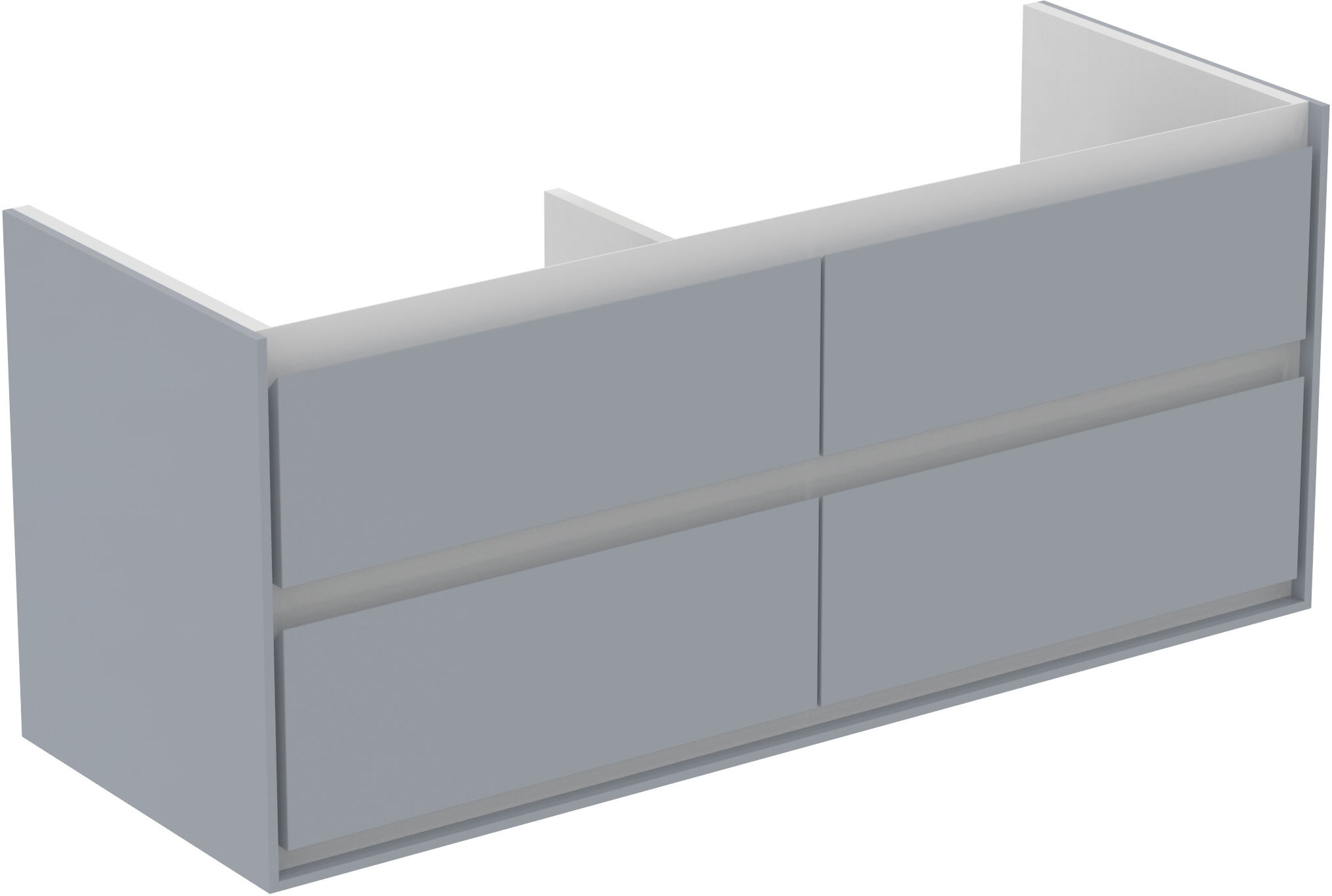 Air Ideal Standard Connect Air Ideal Standard E0822EQ 120x51.7x44cm, 4 coulissants, gris clair brillant / blanc mat