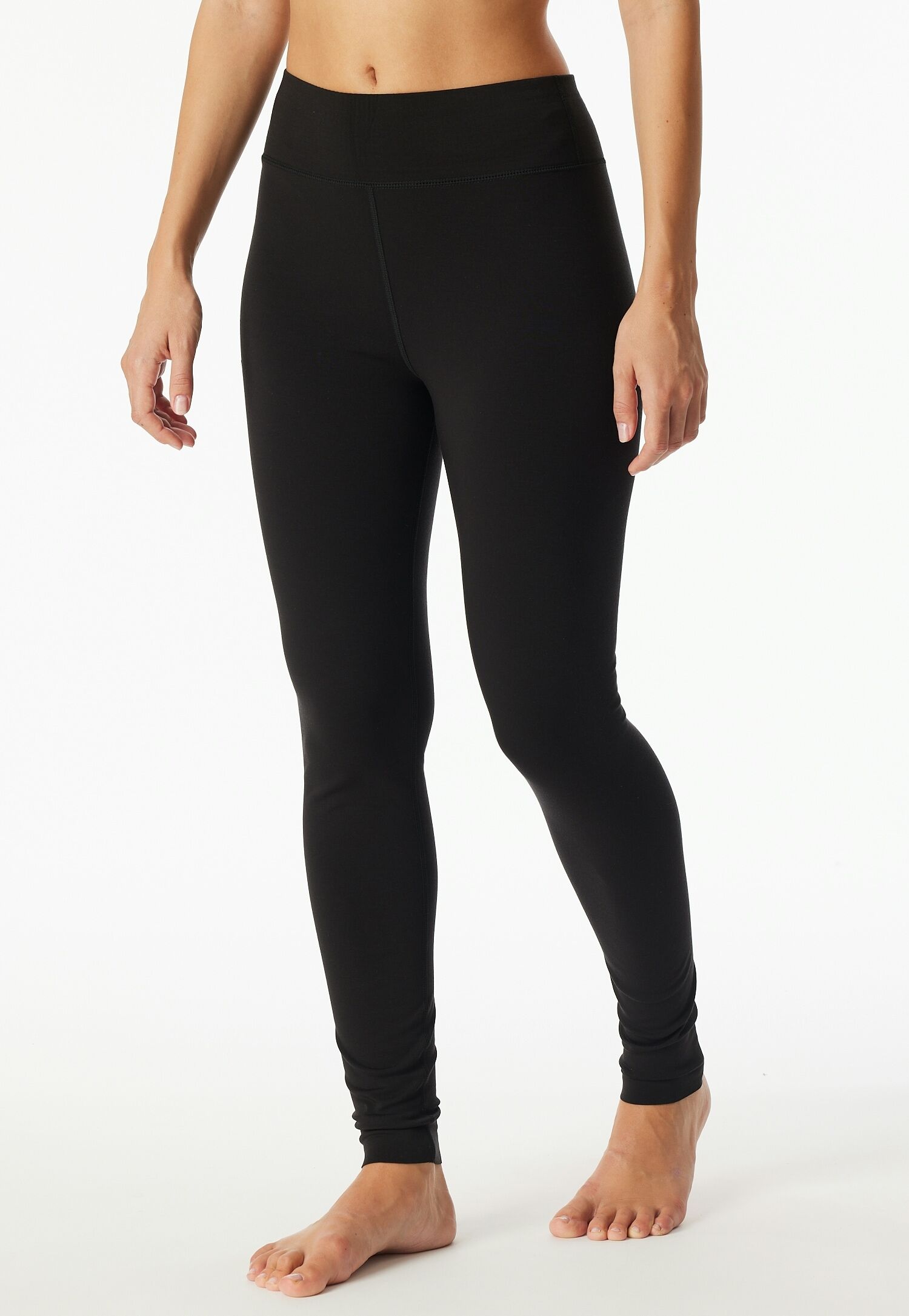 Leggings SCHIESSER "Invisible Soft Warming", Damen, Gr. 40, N-Gr, schwarz, Obermaterial: 60% Polyacryl, 30% Modal, 10% Elasthan, lang, Hosen Leggings, flache Nähte, wärmend
