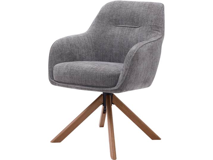 Stuhl 2er-Set Arel graphit Polyester